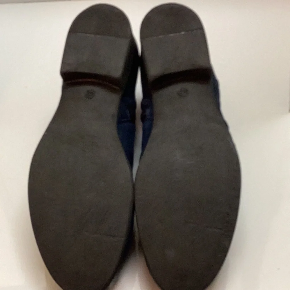 Miz Mooz Navy Leather Ankle Booties